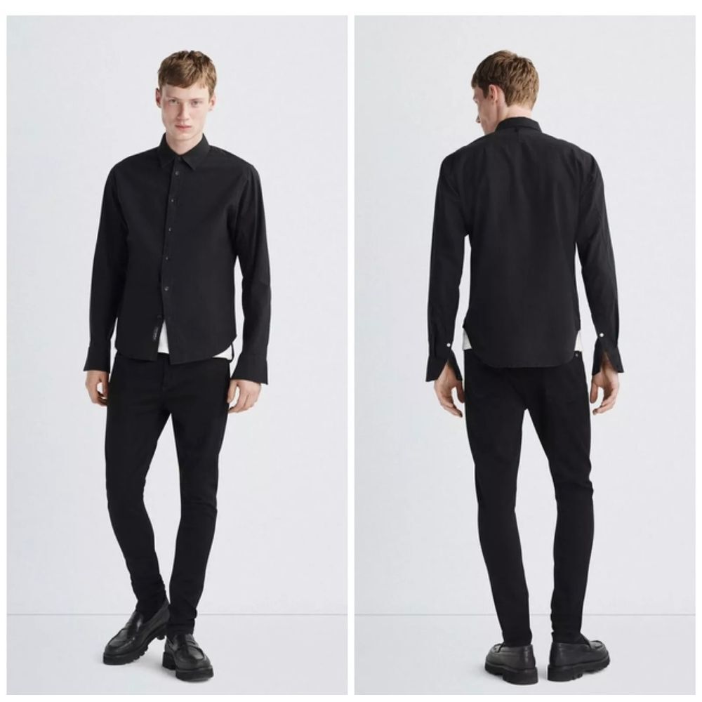 Rag & Bone Jeans Men's 31 Black Fit 1 Extra Slim Cotton Blend Low‎ Rise